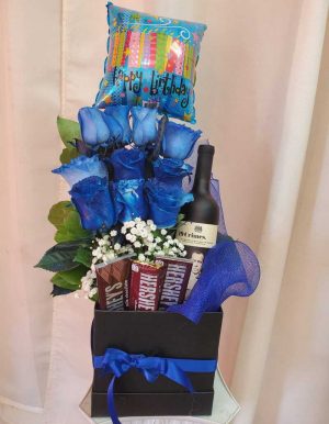 Blue-Roses-Chocolate-Wine-Balloon