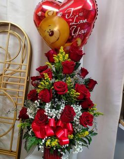 Love you red roses bouquet
