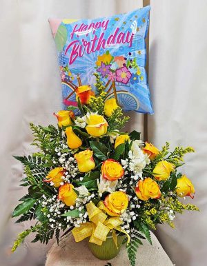 Bouquet Yellow Roses Birthday