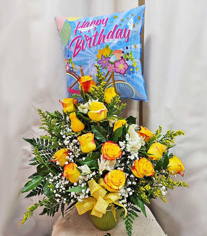 Bouquet Yellow Roses Birthday